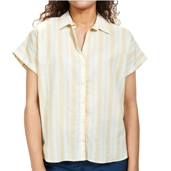 PATAGONIA Women’s Lightweight A/C® Shirt - Cali Stripe: Isla Yellow - XS - Picture 2 of 16